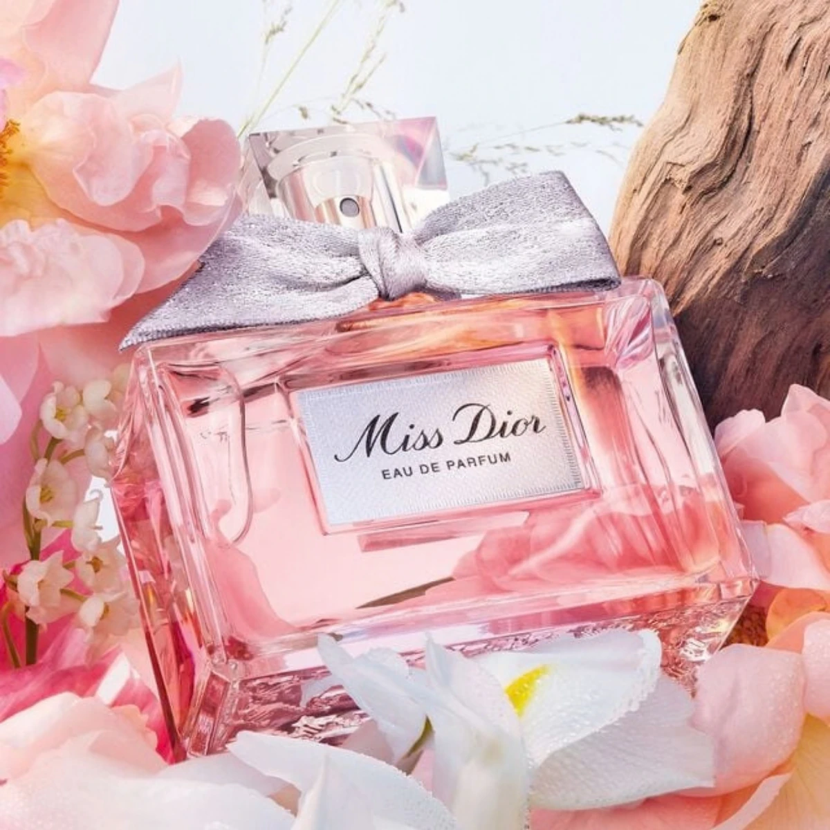 Miss Dior among petals