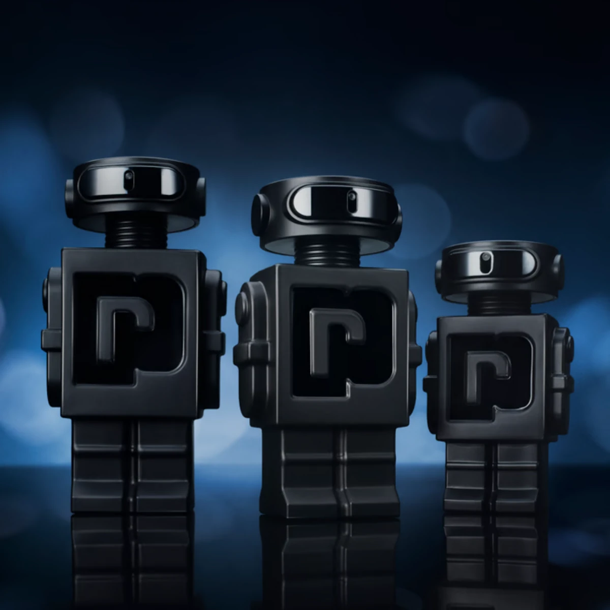 Three Phantom bottles side by side