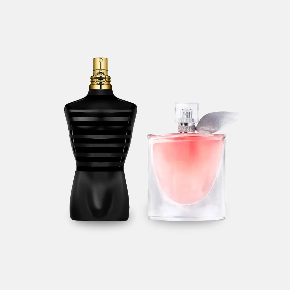 Le Male Le Parfum and La Vie Est Belle side by side